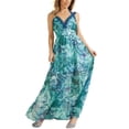 thumbnail image 1 of GUESS Women's Chrissy Maxi Dress Blue Size Small, 1 of 3
