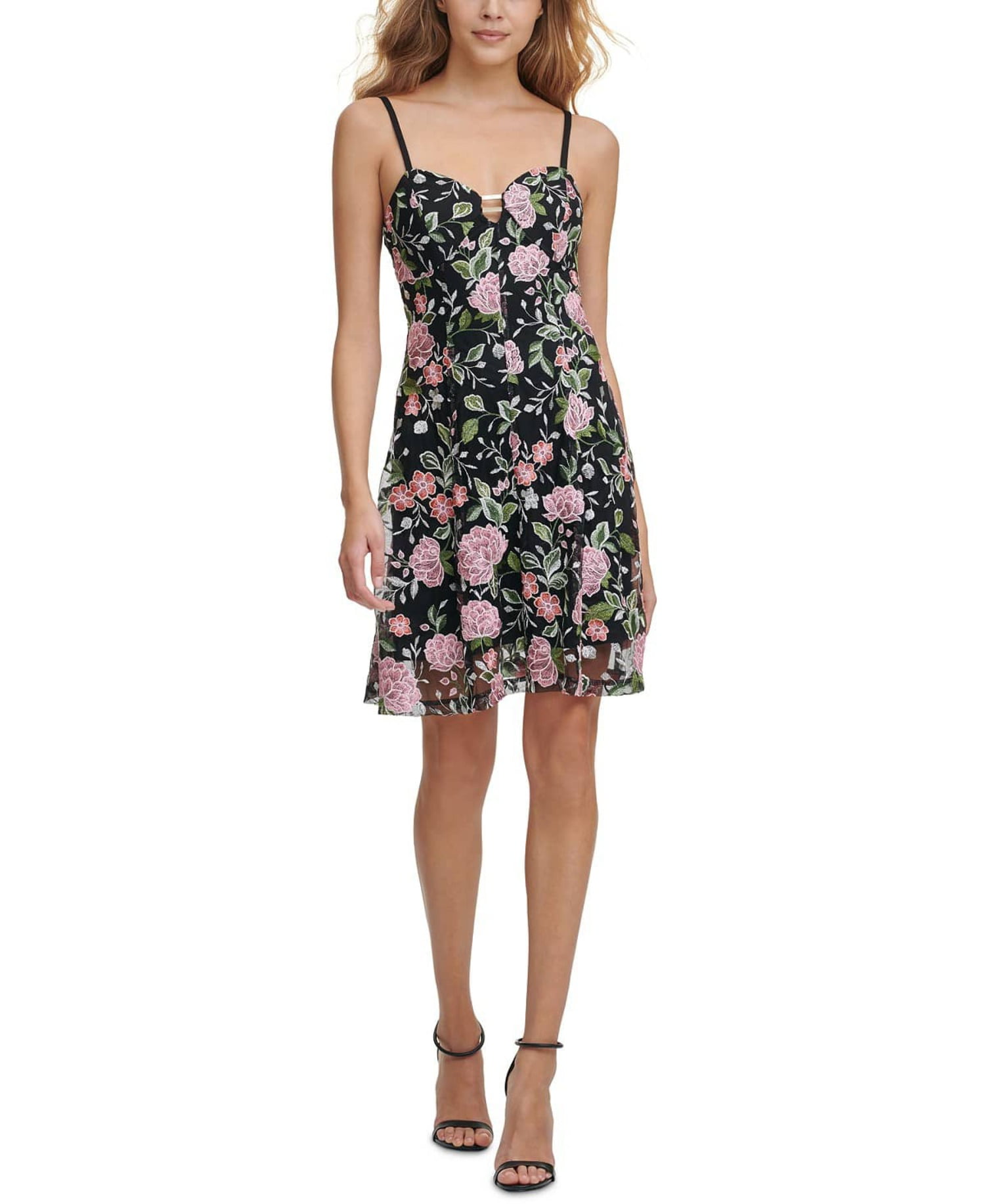 Guess embroidered bodycon dress sale