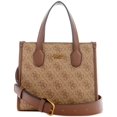 thumbnail image 1 of GUESS Women's Logo Mini Double Compartment Crossbody Tote Brown Size Regular, 1 of 3