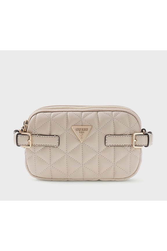 Women's Paisleigh Quilted Mini Camera Bag Beige Crossbody