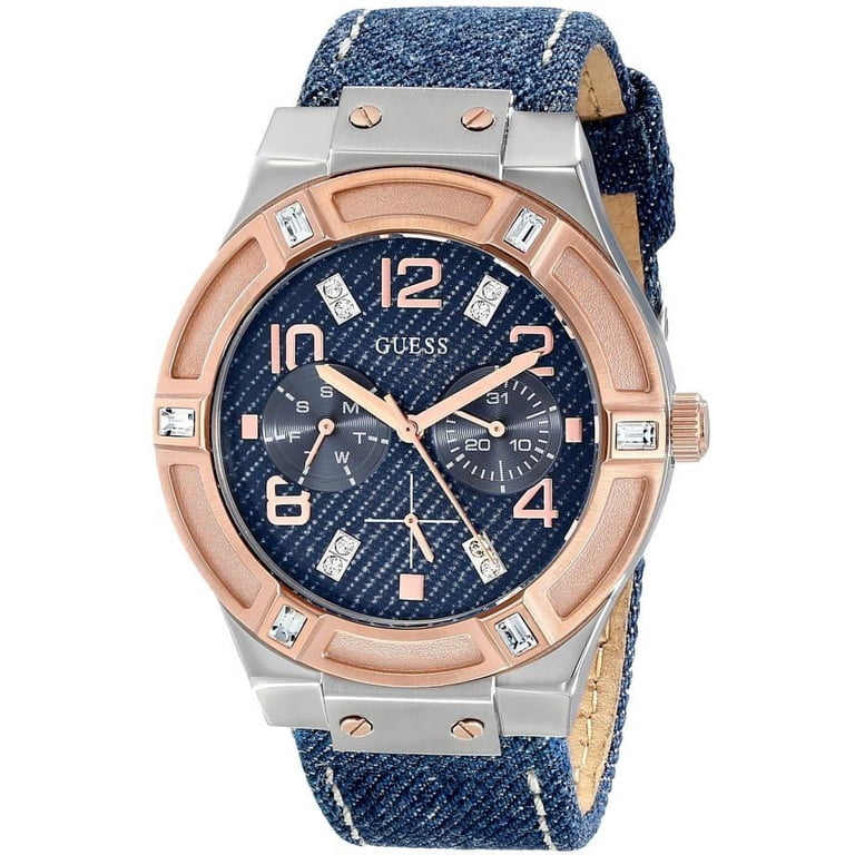 GUESS Rose Gold-tone Leather Strap Women\'s Watch GUESS LADIES ROSE GOLD TONE CASE WHITE GENUINE LEATHER WATCH  main image 4