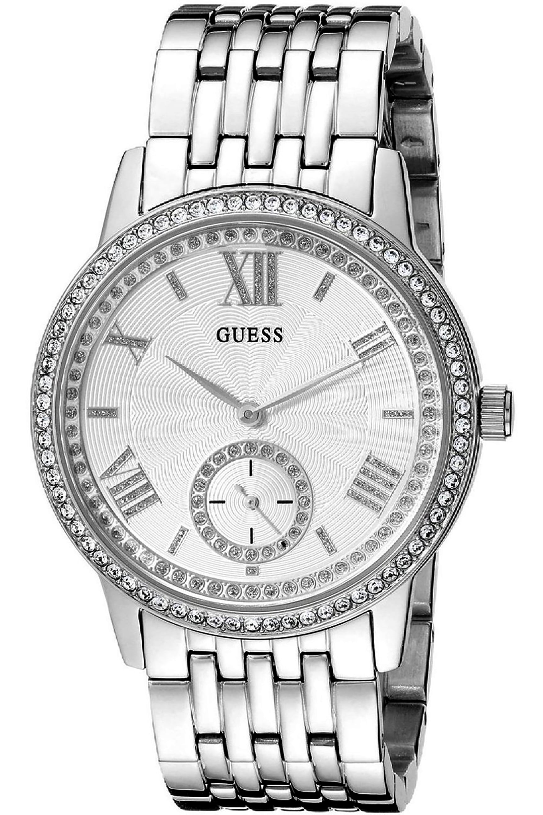 New GUESS Crystal-Accented Bezel Women\'s Watch Guess Womens Dressy Watch With White Dial Crystal Accented  main image 2