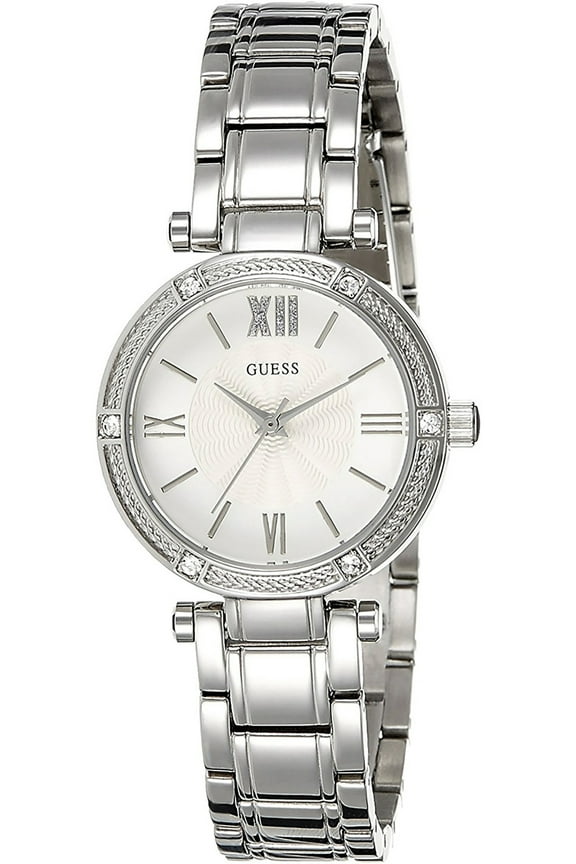 Women's W0767L1,Dress,Stainless Steel,Silver-Tone,Crystal Accented Bezel,30m WR