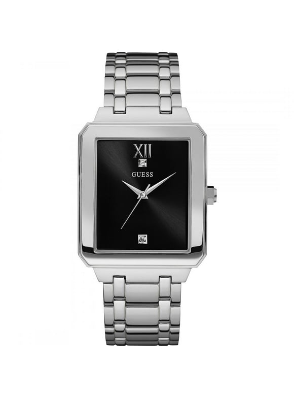 GUESS Women's W0917G1 Highrise Stainless Steel Black Dial Watch