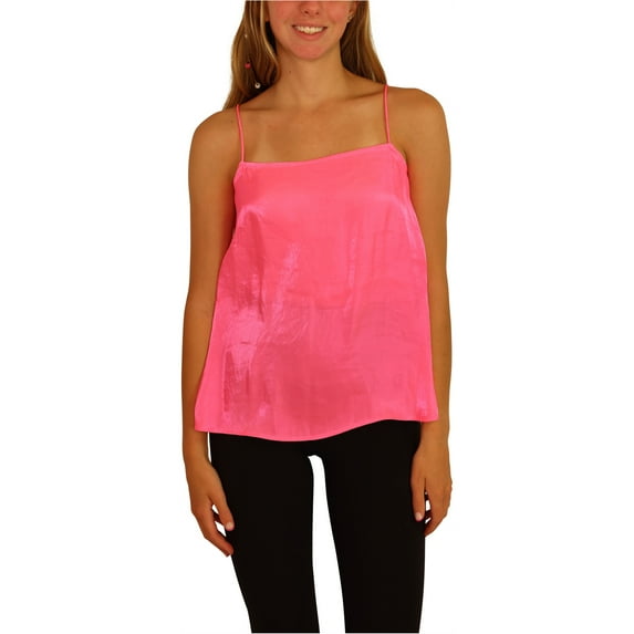 GUESS Womens Amari Liquid Cami Tank Top, Pink, Medium