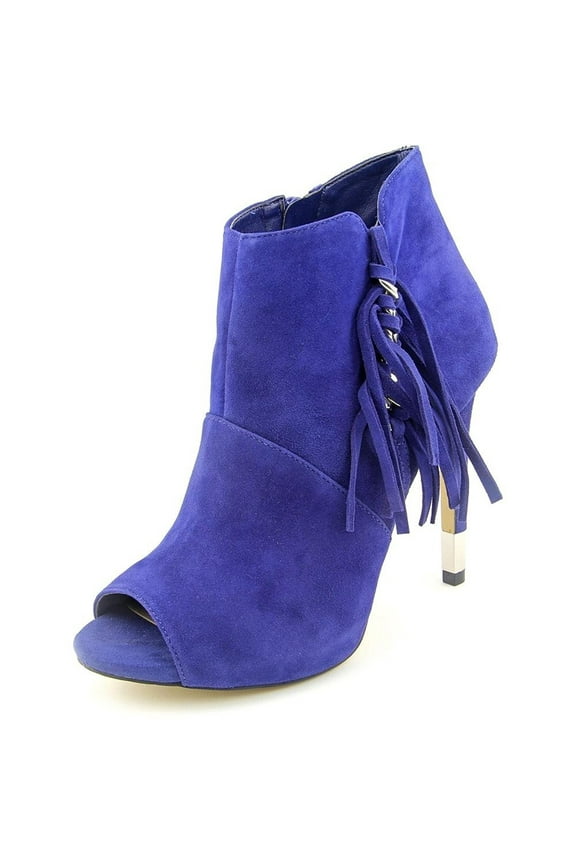 Womens Aziz Peep Toe Ankle Fashion Boots, Blue, Size 7.5