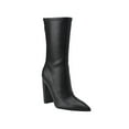 thumbnail image 1 of GUESS Womens Black Abbale Pointy Toe Block Heel Zip-Up Dress Boots 9 M, 1 of 1