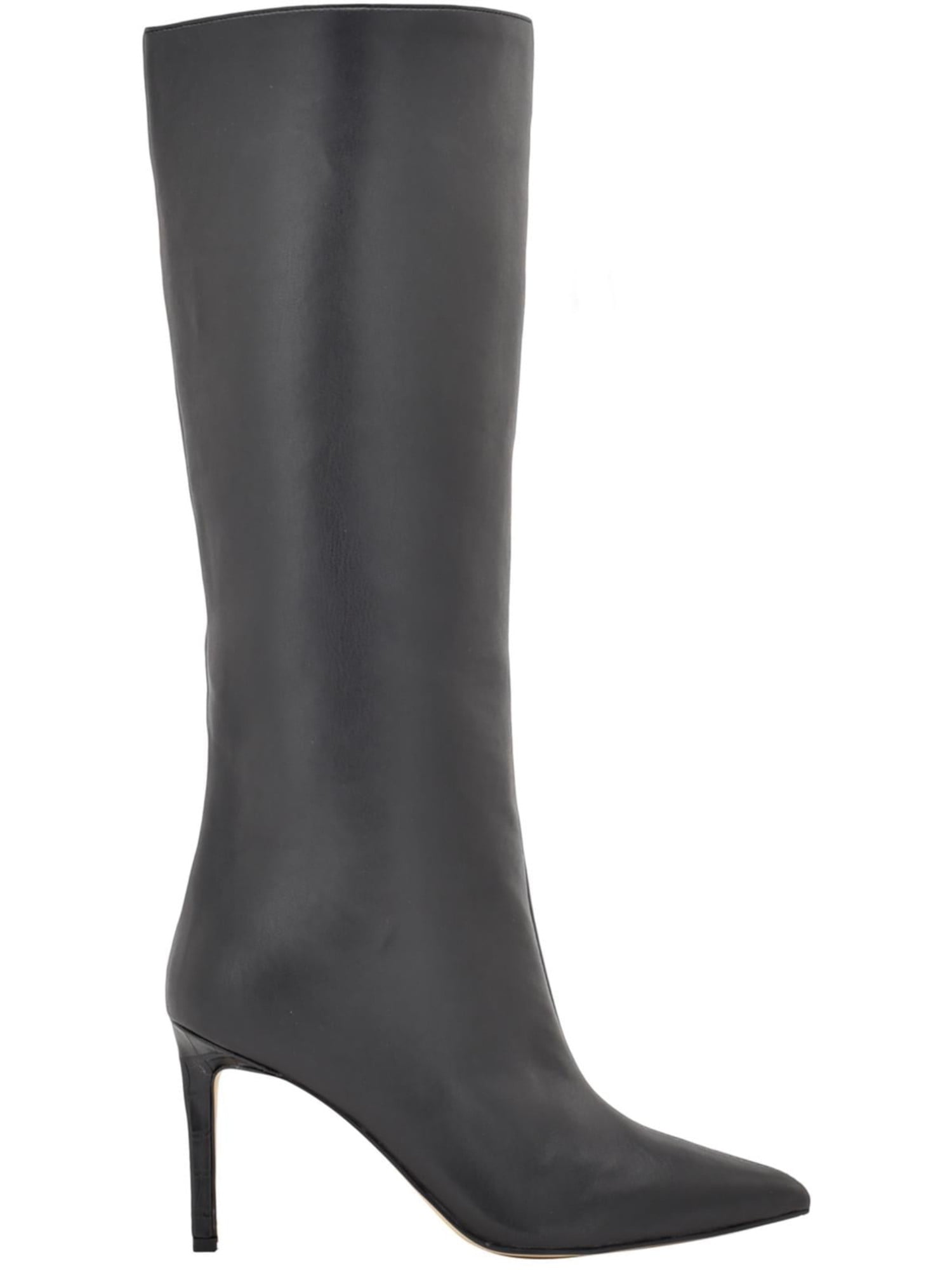 XOXO Womens Black Genevie Pointed Toe Stiletto Dress Slouch Boot