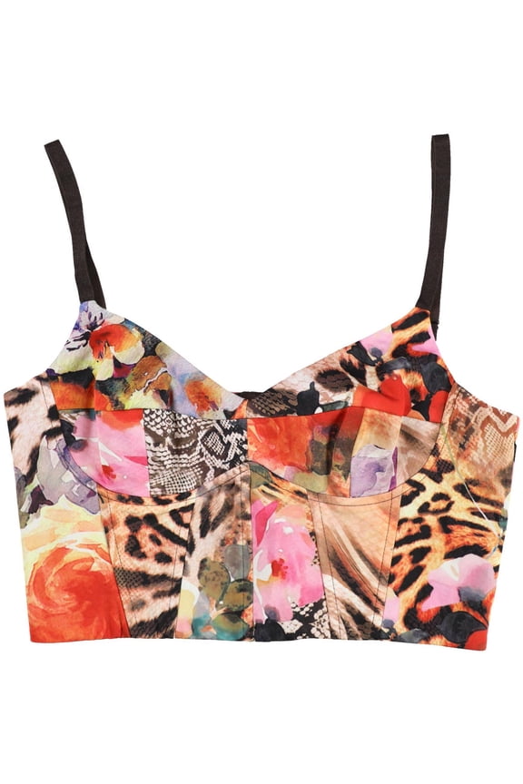 Womens Blossom Bustier Blouse, Multicoloured, 4