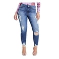 thumbnail image 1 of GUESS Womens Blue Stretch Pocketed Skinny Jeans 31, 1 of 4