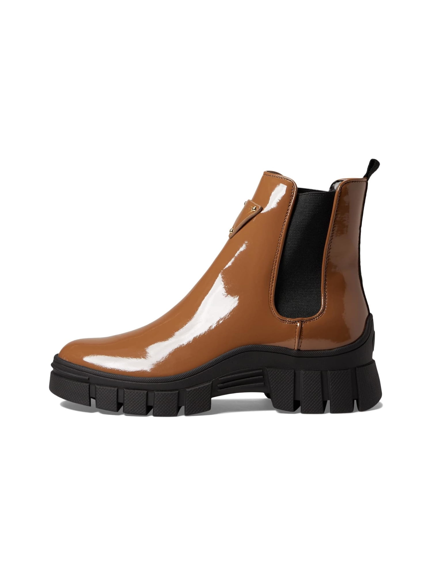 VINCE. Womens Brown Water Repellent Cushioned Back Pull-Tab Lug Sole Goring Rue Round Toe Block Heel Chelsea Boot M main image 1