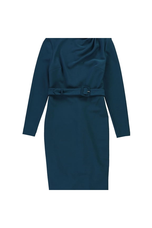 Womens Cheryl Knit Sheath Dress, Blue, 4