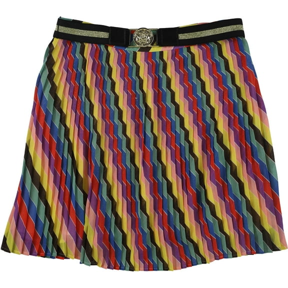 GUESS Womens Colorful Pleated Skirt, Multicoloured, 24