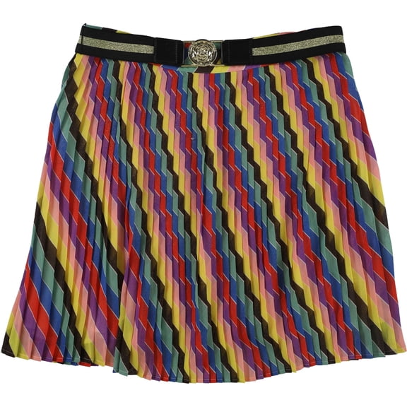 GUESS Womens Colorful Pleated Skirt, Multicoloured, 26