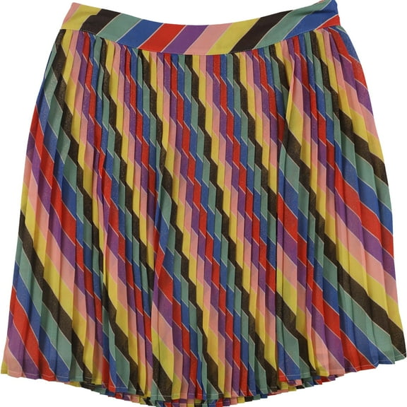 GUESS Womens Colorful Pleated Skirt, Multicoloured, 30
