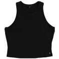 thumbnail image 1 of GUESS Womens Denise Ribbed Racerback Tank Top, Black, X-Large, 1 of 2