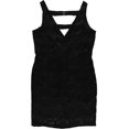thumbnail image 1 of GUESS Womens Frida Lace Bodycon A-line Dress, Black, X-Large, 1 of 1