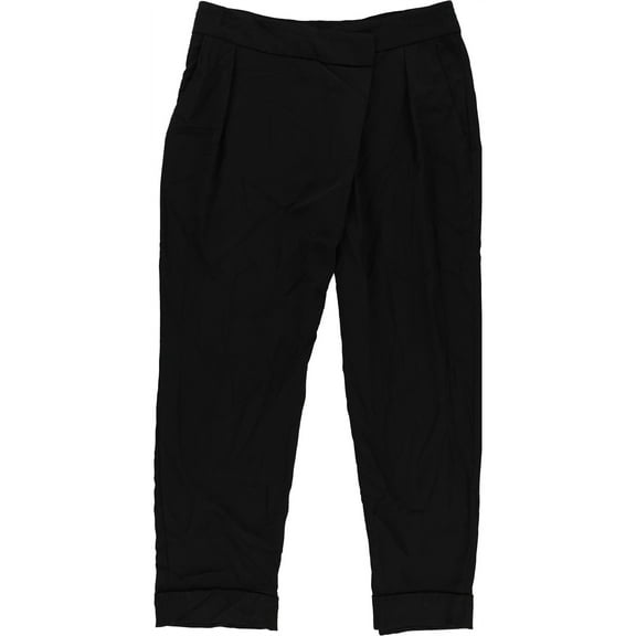 GUESS Womens Grant Pleated Casual Trouser Pants, Black, 23