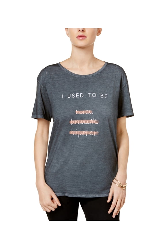 Womens I Used To Be Graphic T-Shirt, Grey, Medium