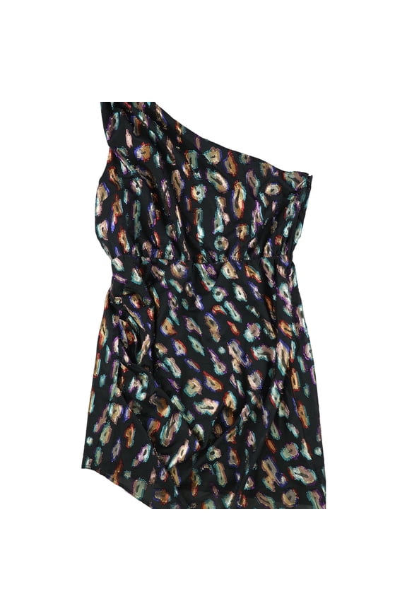 Womens Inari One Shoulder Dress, Black, Small