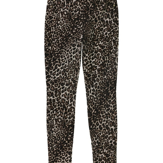 GUESS Womens Leopard Skinny Fit Jeans, Brown, 25