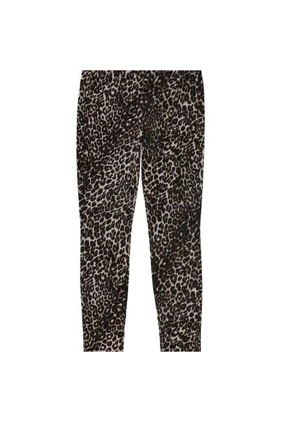 Womens Leopard Skinny Fit Jeans, Brown, 25