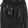 thumbnail image 1 of GUESS Womens Lexie Flounce Mini Skirt, Black, 2, 1 of 2