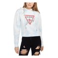 thumbnail image 1 of GUESS Womens Light Blue Tie Dye Long Sleeve Hooded Sweater Size: XS, 1 of 2