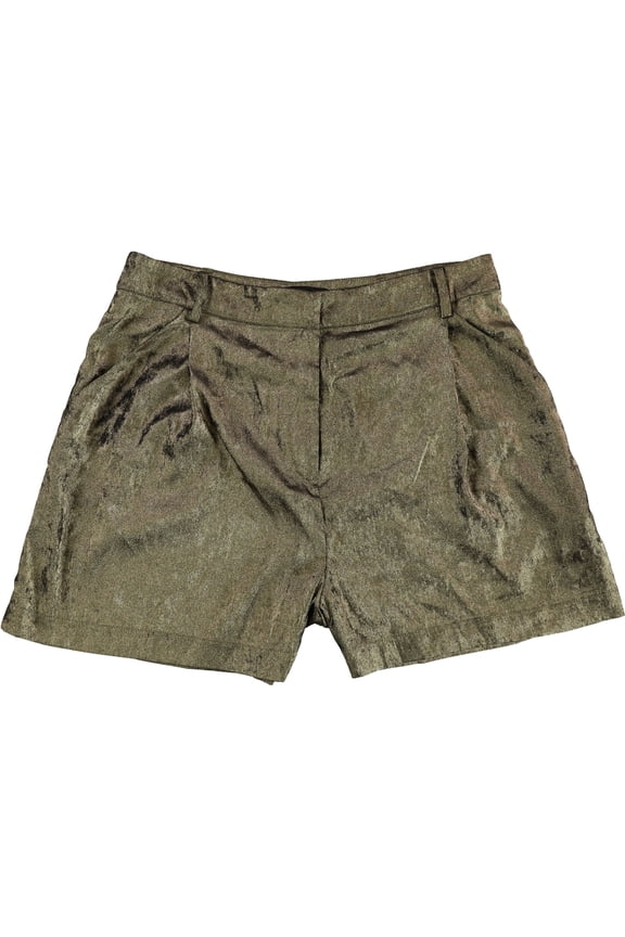 Womens Metallic Culotte Shorts, Metallic, Large