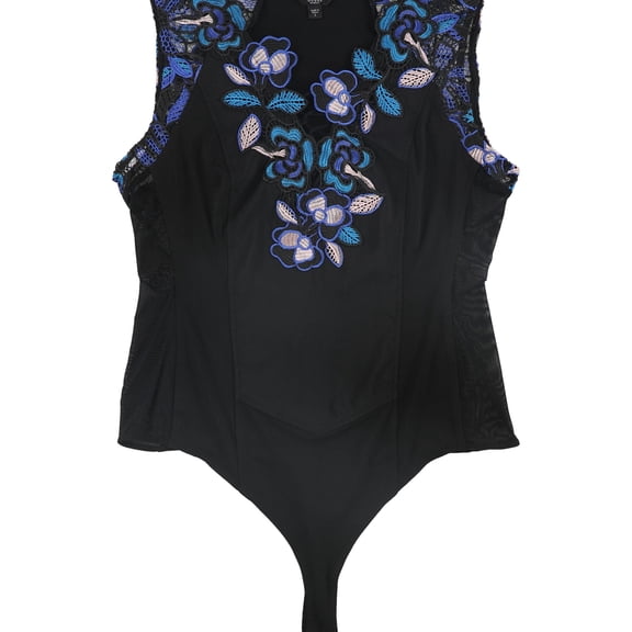 GUESS Womens Midnight Magic Bodysuit Jumpsuit, Black, X-Small