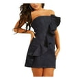 thumbnail image 1 of GUESS Womens Navy Ruffled Strapless Mini Evening Body Con Dress S, 1 of 2