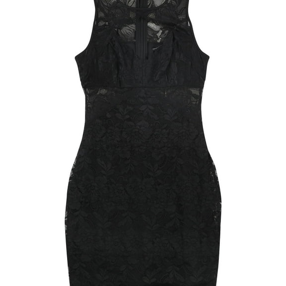 GUESS Womens Silvana Lace Mini Bodycon Dress, Black, X-Small
