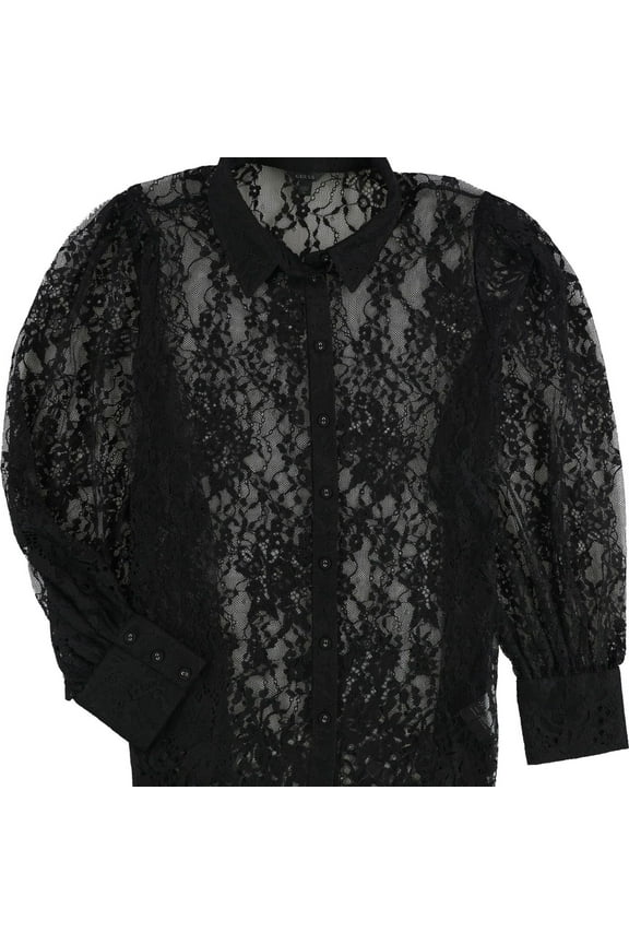 Womens Solid Peasant Blouse, Black, X-Large