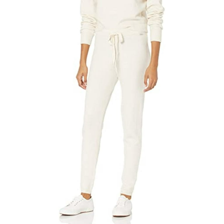 GUESS Womens White Knit Ribbed Textured Drawstring Jogger Pants S 