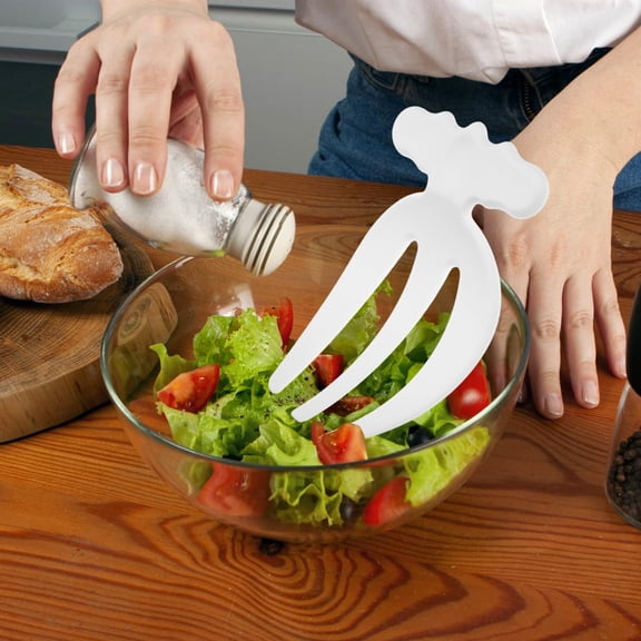 GUFENG-Salad Claws 2 Pack Reusable Plastic Salad Forks 6.10 Inch Mixing and Serving Hands for Kitchen Dining Comfortable Grip
