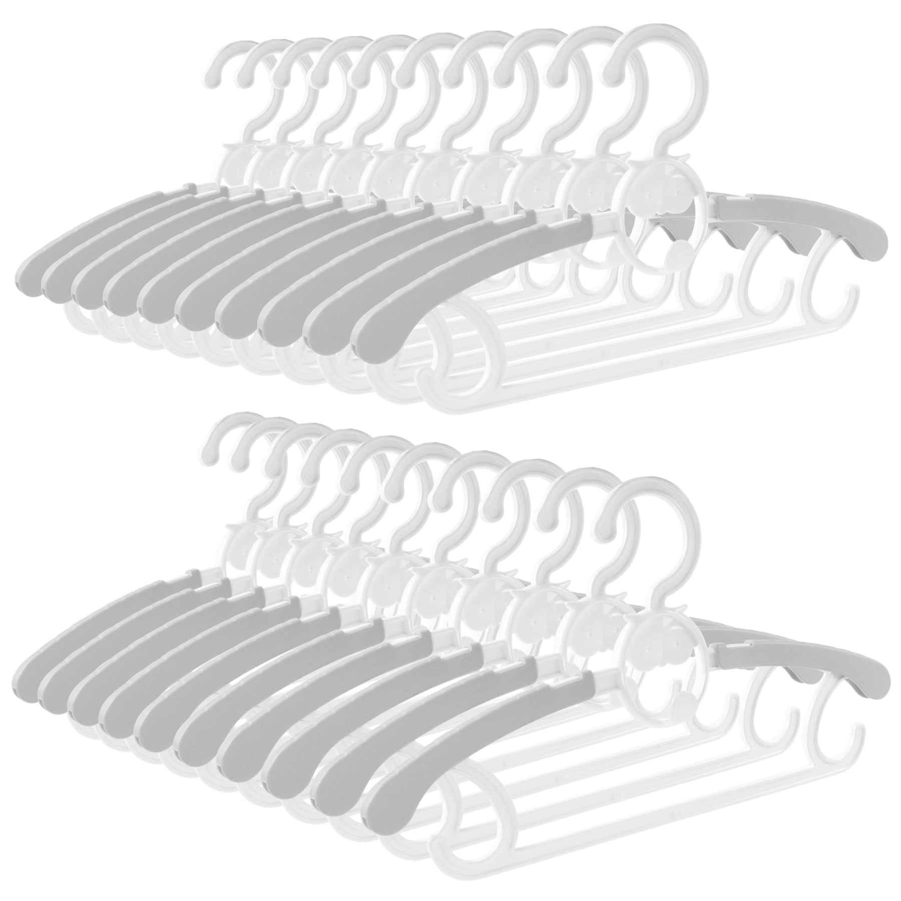 GUGULUZA Adjustable Baby Clothes Hangers for Nursery Plastic Children Closet Hangers Non Slip Kids Hangers Space Saving Extendable Newborn Hangers