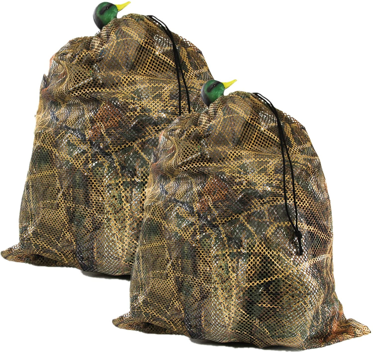 GUGULUZA Duck Mesh Decoys Bag, Pigeon/Goose/Turkey Carry Storage Backpack for Hunting (Camo 2