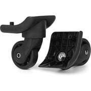 GUGULUZA Durable Luggage Wheels Replacement Kit Travel Accessories, Plastic Black 2 Pack