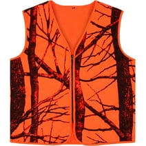 GUGULUZA Orange Hunting Vest, Outdoors Deer Hunting Safety Vest for Men & Women Lightweight,Zipper Closure(XXL)