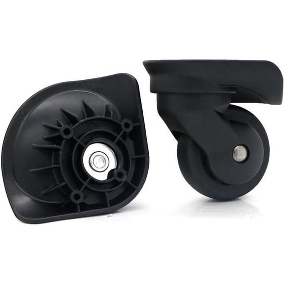 GUGULUZA Replacement Trolley Luggage Wheels 360 Spinner Luggage Wheels Travel Luggage Wheels for Suitcases, 2-Pcs, Black