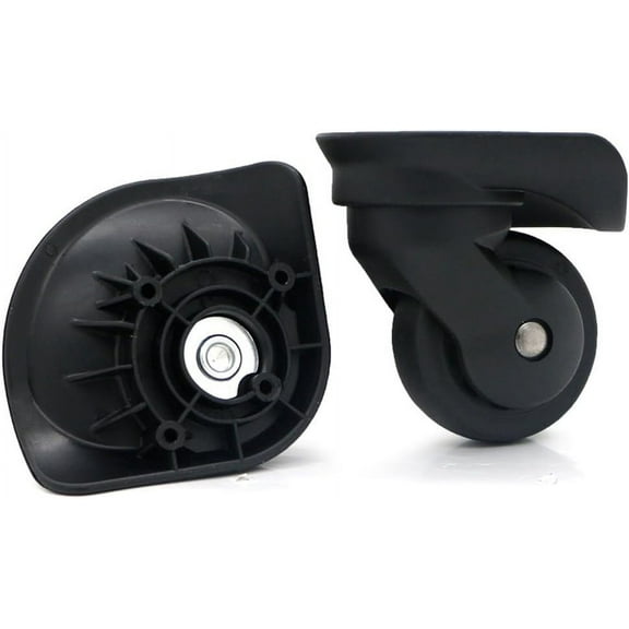 GUGULUZA Replacement Trolley Luggage Wheels 360 Spinner Luggage Wheels Travel Luggage Wheels for Suitcases, 2-Pcs, Black