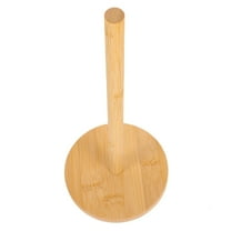 GUIGUI 1 Pack Wooden Paper Towel Holder, Simply Standing Countertop Paper Roll Holder, Papertowel Dispenser Easytear for Kitchen Bathroom (Khaki)