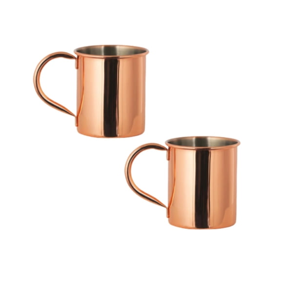 GUIGUI 100% PURE Copper, 14oz Mug Moscow Mule Mugs, Premium Moscow Mule Cups Perfect Premium Gift 2 Pack (Bronze)