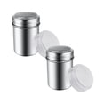 thumbnail image 1 of GUIGUI 2 Pcs Powdered Sugar Shaker, Stainless Steel Fine Mesh Shaker with Lid for Coffee Cocoa Cinnamon Powder (Silver), 1 of 7