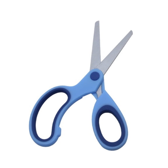 GUIGUI 5.7" Small Blunt Craft Scissors, Sharp Stainless Steel Blades Safety Comfort Grip, Right- and Left-Handed Scissors, 1 Pack for Cutting Paper (Z-Blue)