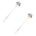 thumbnail image 1 of GUIGUI 7.7 Inch Long Spoon Stainless Steel Long Handle Iced Spoons Coffee Stirrers Round Spoon for Mothers Milks Tea Mixing Cocktail Stirring Coffee Milkshake Cold Drink 2 Pack (Round), 1 of 5