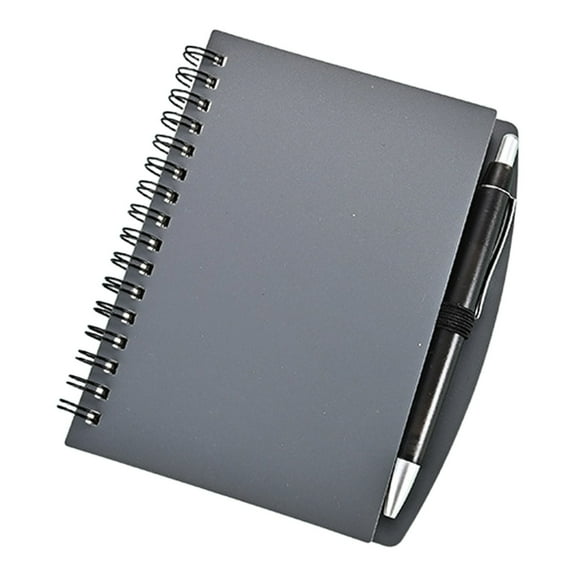 GUIGUI Lined Journal Spiral Notebook 5 x 5.8" 1 Pack 80 Pages and a Pen, A5 Small Notebooks College Ruled, Memo Notepad Sketchbook for Writing Women Men Work (Black A6)