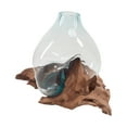 thumbnail image 1 of GUILD MASTER-7163-048-Jetsam - 16 Driftwood Glass Bottle  Aqua/Natural, 1 of 2