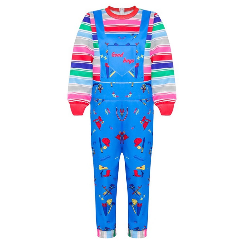GUILON Little Girls Chucky Costume Halloween Cosplay Rainbow Dress