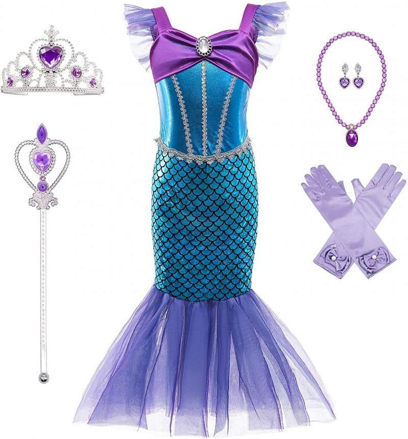 Amazon.com: Recycled Blend Kids Ariel Costume, Official Disney The Little  Mermaid Halloween Costume Outfit, Kids Size (3T-4T) : Clothing, Shoes &  Jewelry